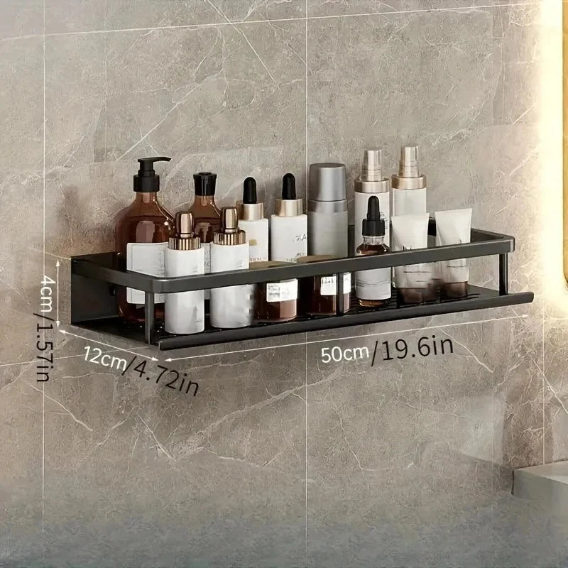 LYR Black Bathroom Shower Shelf
